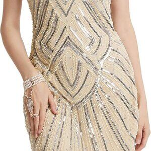 Women's Beaded Flapper Dress 1920s Gatsby Style Party Evening Cocktail